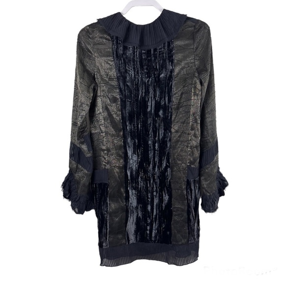 BCBGMazAzria Runway Silk Ruffle Dress - Picture 3 of 9